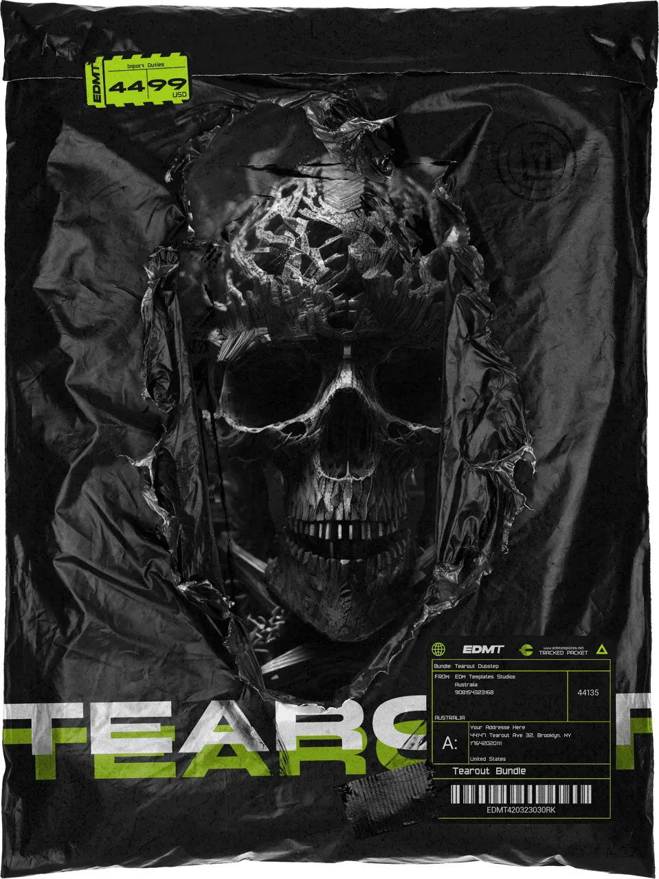 EDM Templates Ultimate Tearout Dubstep Collection 3 Sample and Xfer Serum Preset Pack Cover Art